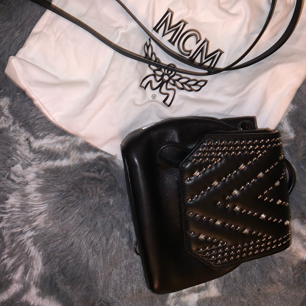 MCM Disco Mini Leather Backpack